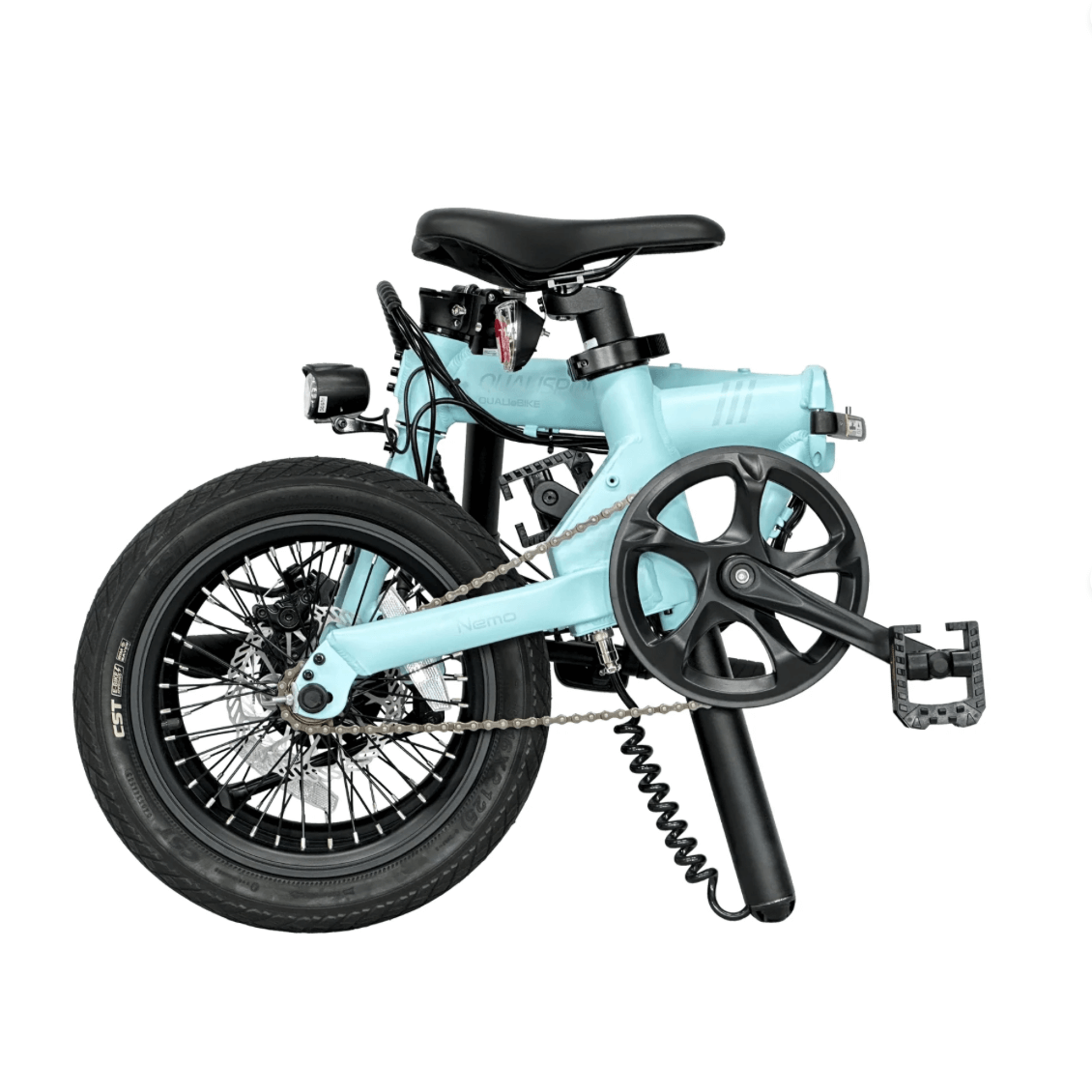 Qualisports Nemo Beach Cruiser Folding Cruiser Electric Bike