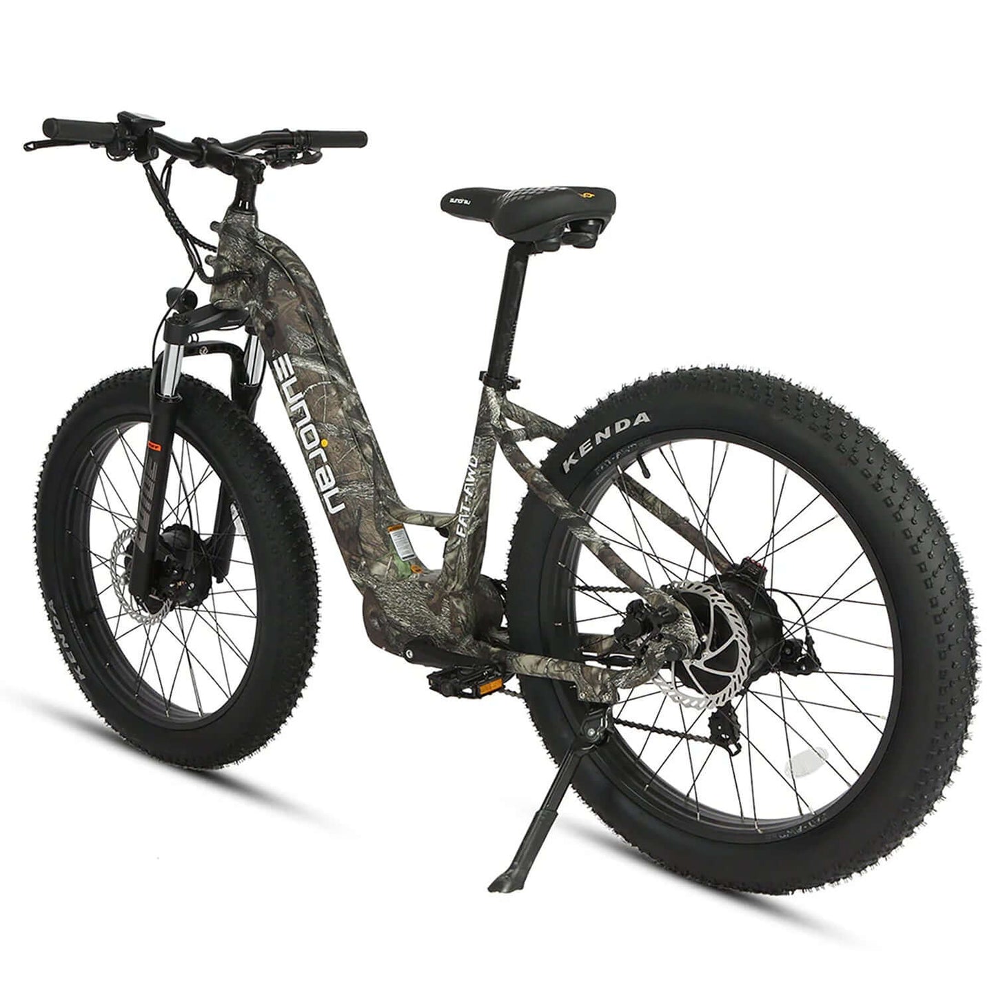 Eunorau FAT-AWD 2.0 48V 500W Dual Motor Electric Bike in camouflage design