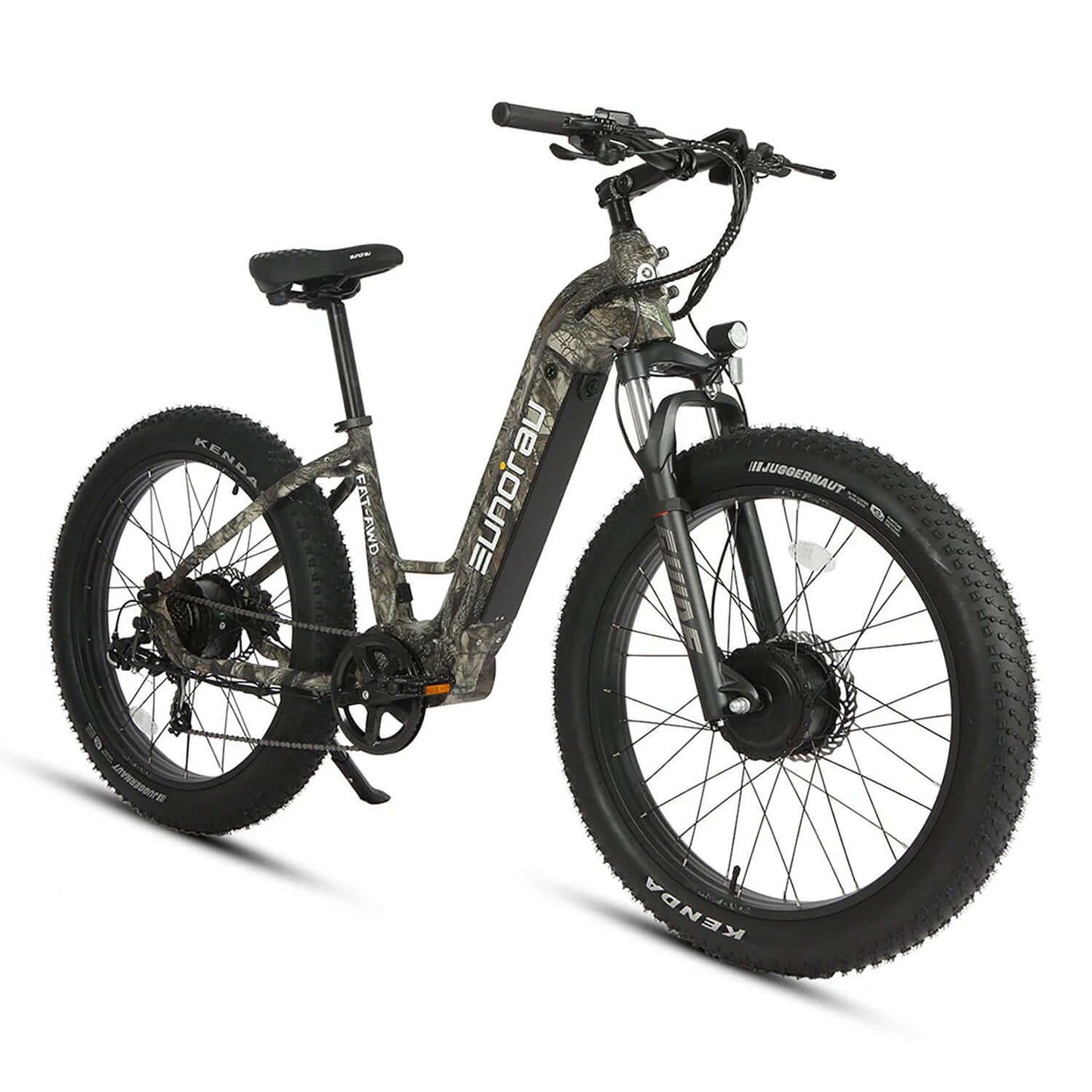 Eunorau FAT-AWD 2.0 48V 500W Dual Motor Electric Bike with rugged design and fat tires.