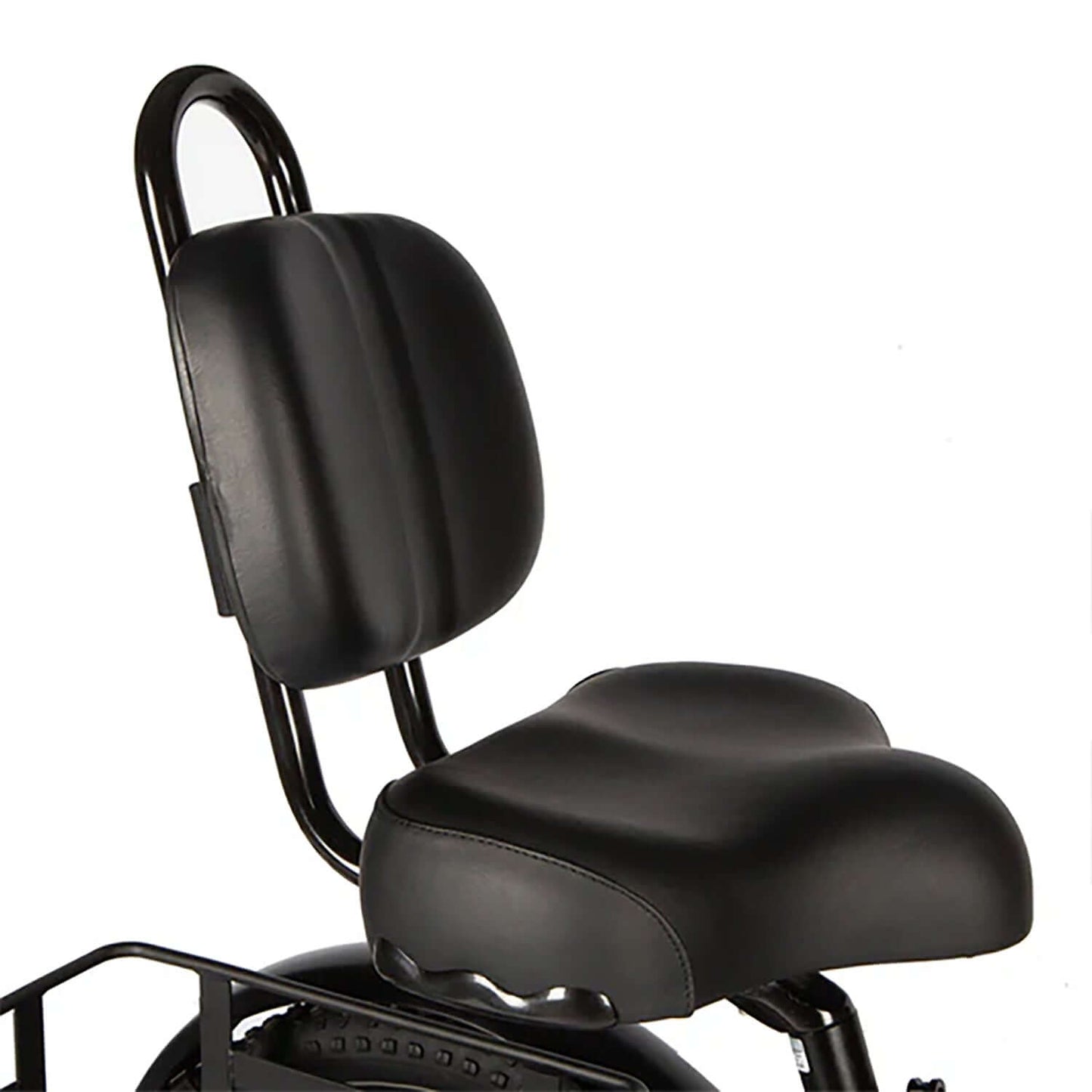 Eunorau ONE-TRIKE black seat design for comfort and support on electric trike.