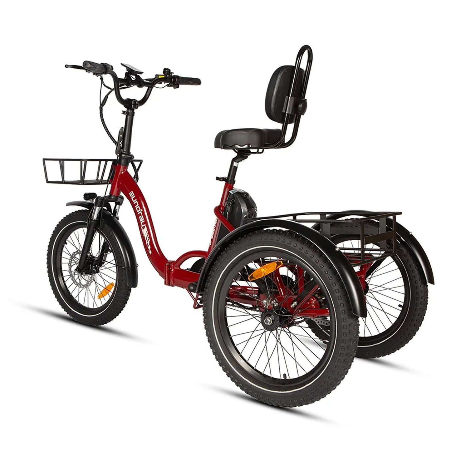 Eunorau ONE-TRIKE 48V 500W Electric Trike with three wheels and a comfortable seat.