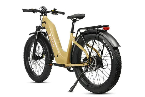 Beige electric bike on a white background