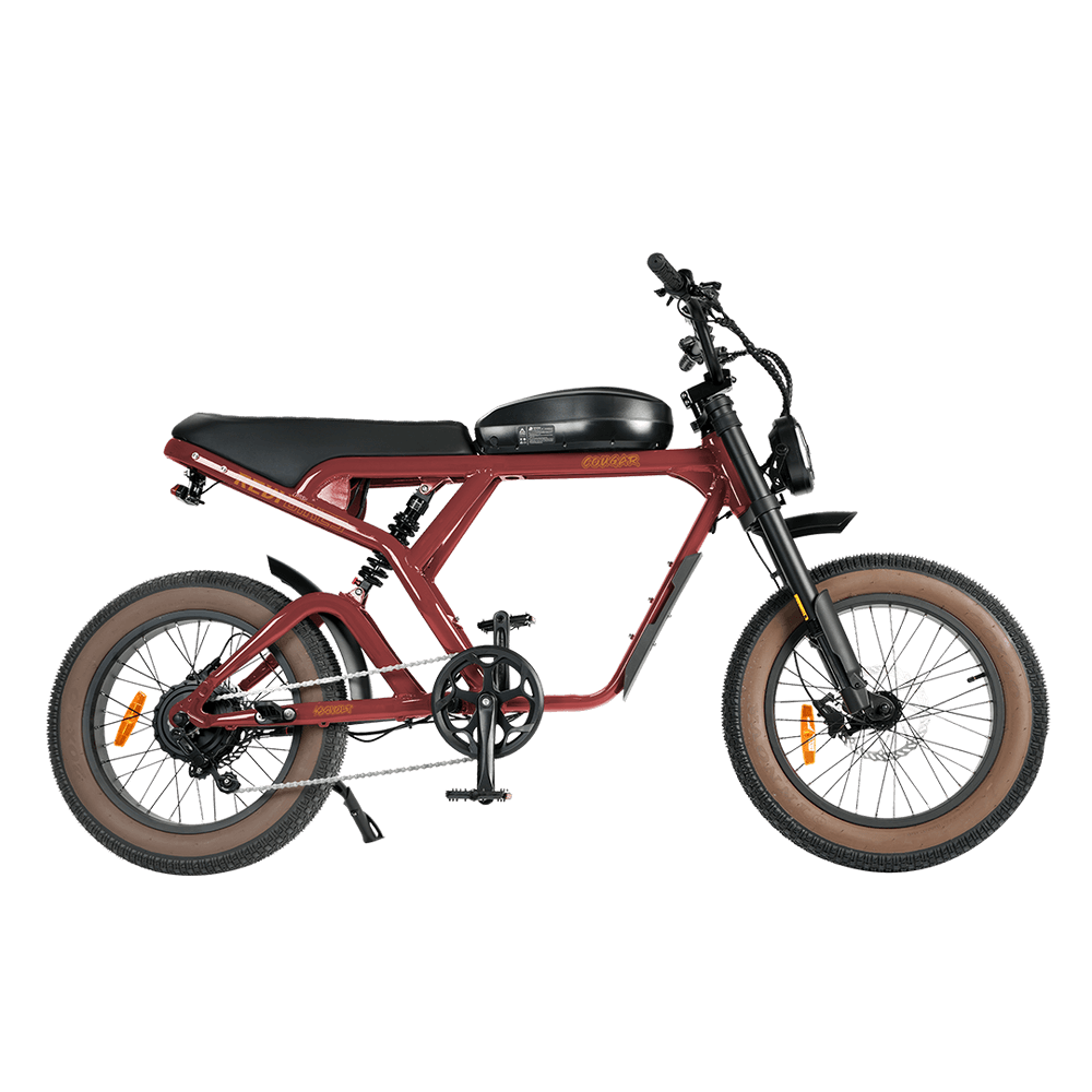 modern electric bicycle Revi Cougar Pro 60V 1600W Red inch all carrier bike E-Wheels 500 Watt Adult Battery Option:with 20Ah Down tube Battery