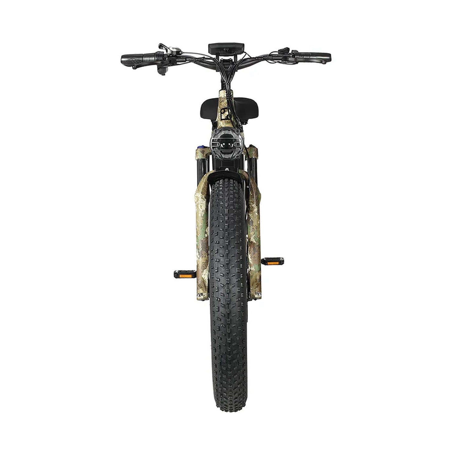 Front view of Philodo Falcon 60V 5000W Dual Motor Full Suspension Electric Bike showcasing its rugged design.