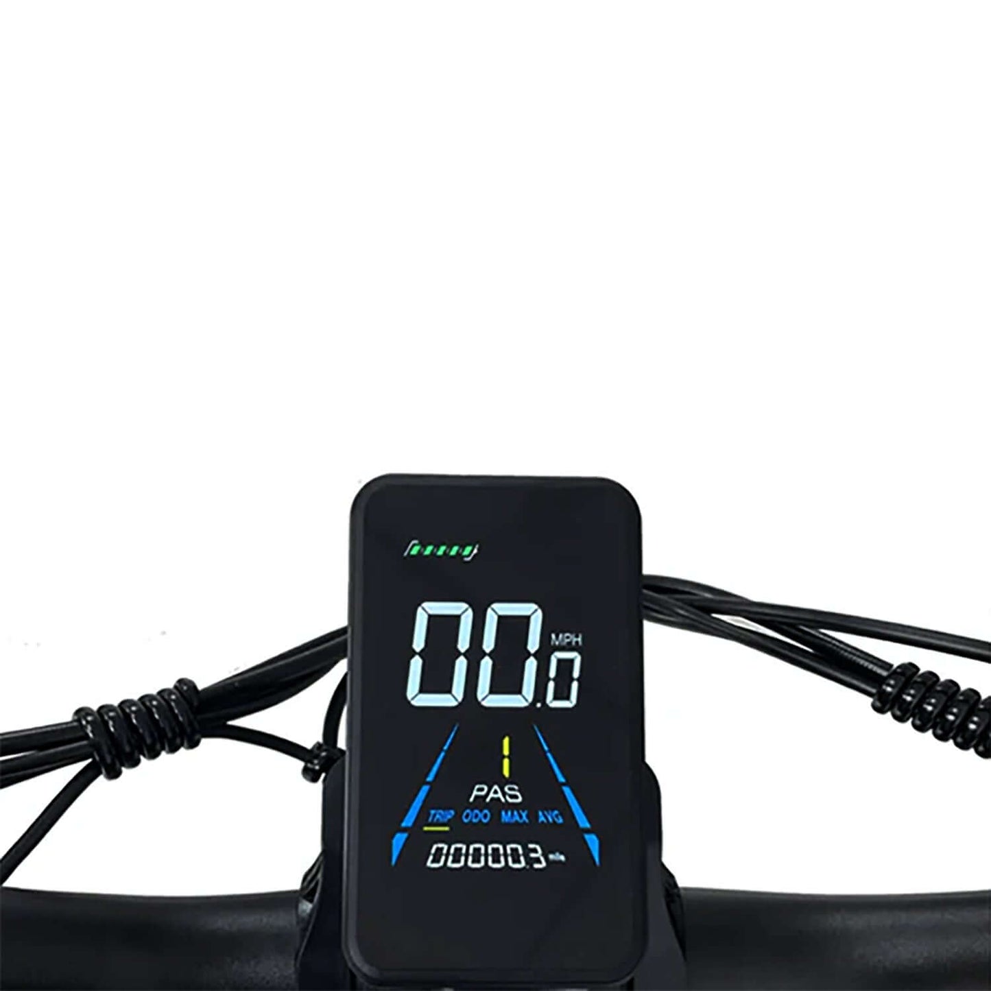 Display screen showing speed and data on the Philodo Traveller Family & Cargo Electric Bike.