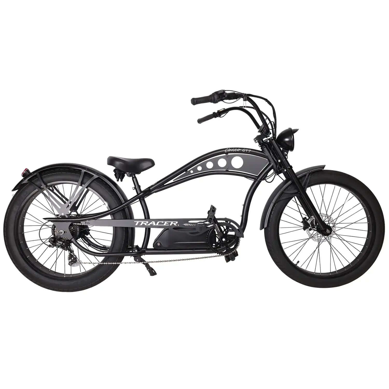 Tracer 750W 48V Chico GT7 Chopper Stretch Cruiser Fat Tire Electric Bike Tracer 750W 48V Chico GT7 Chopper Stretch Cruiser Fat Tire Electric Bike