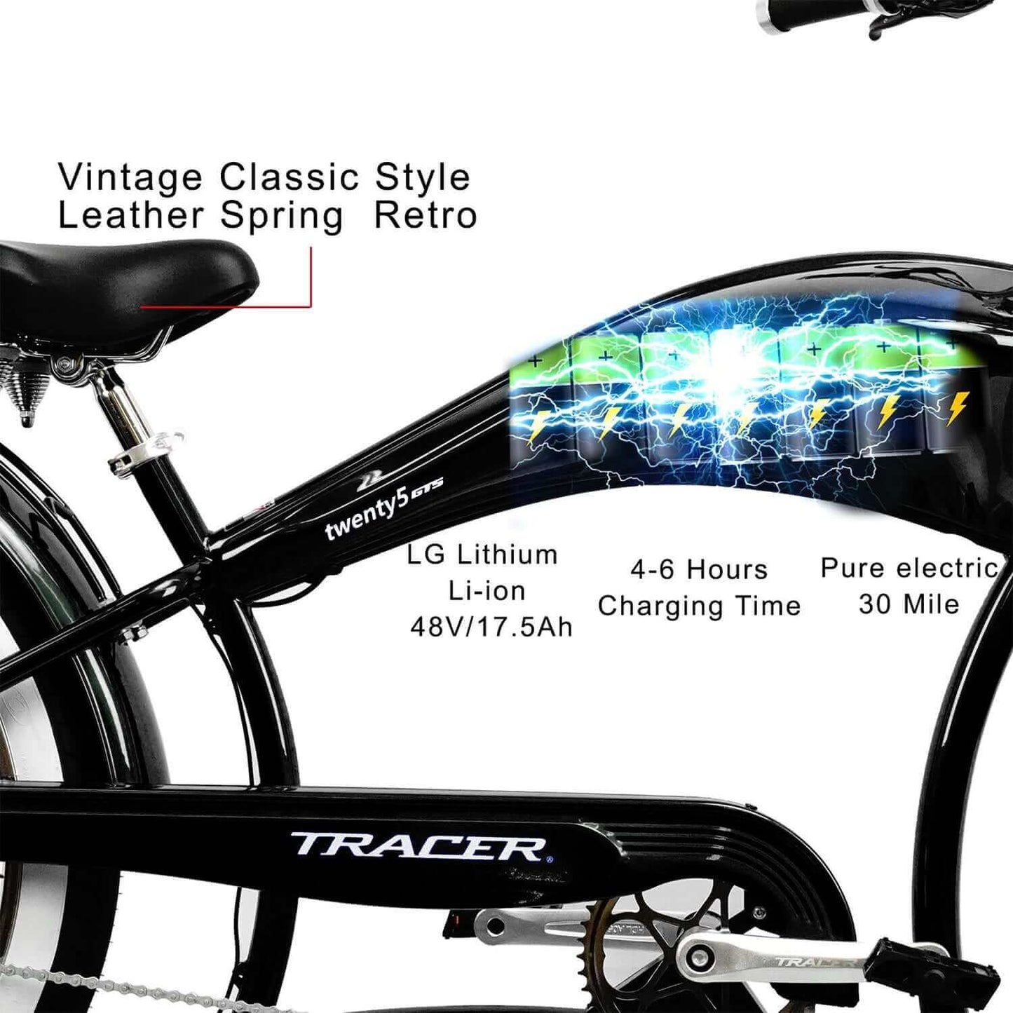 Tracer Twenty5 GTS Cruiser Electric Bike