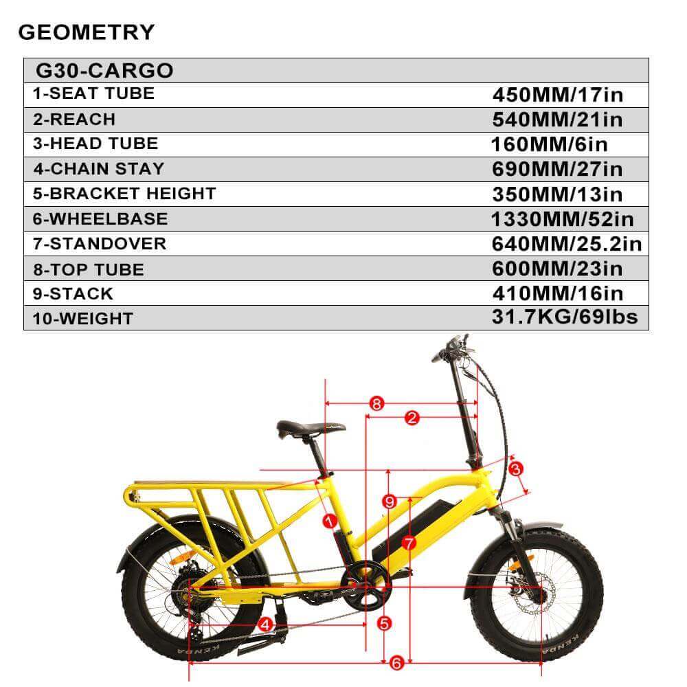 Ebike - Eunorau G30 Cargo Delivery Cargo City Electric Bike