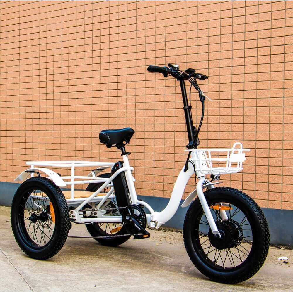 Ebike - Eunorau New-Trike 48V 500W Folding Cargo Electric Tricycle