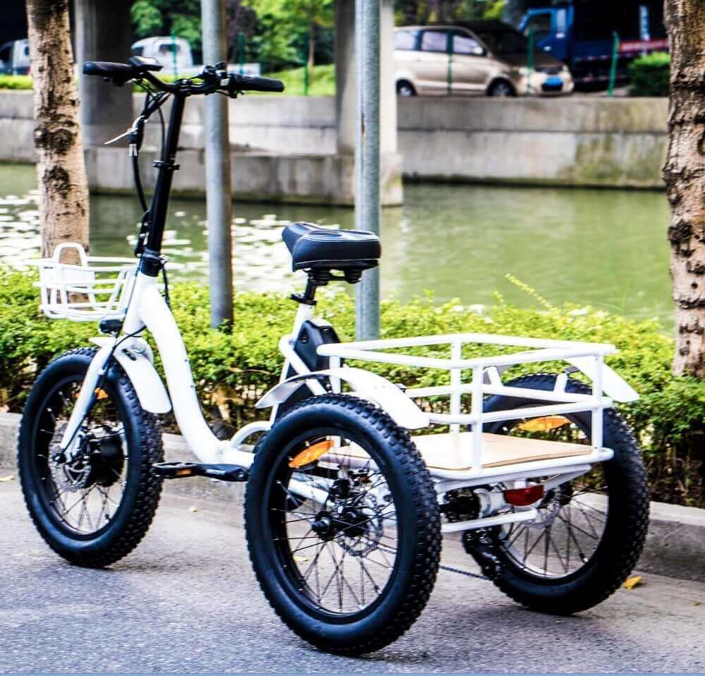 Ebike - Eunorau New-Trike 48V 500W Folding Cargo Electric Tricycle