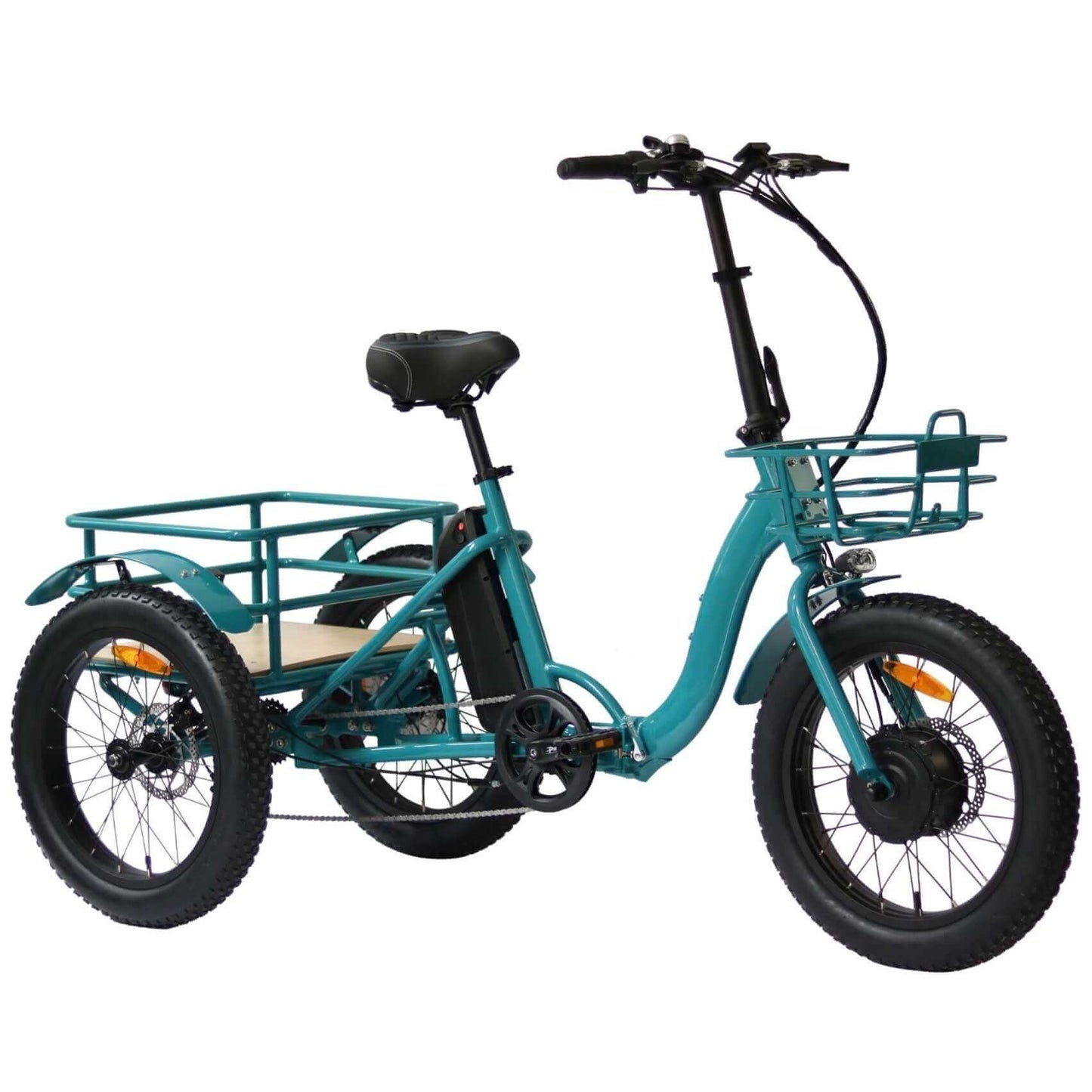 Ebike - Eunorau New-Trike Folding Fat Tire Cargo Electric Tricycle