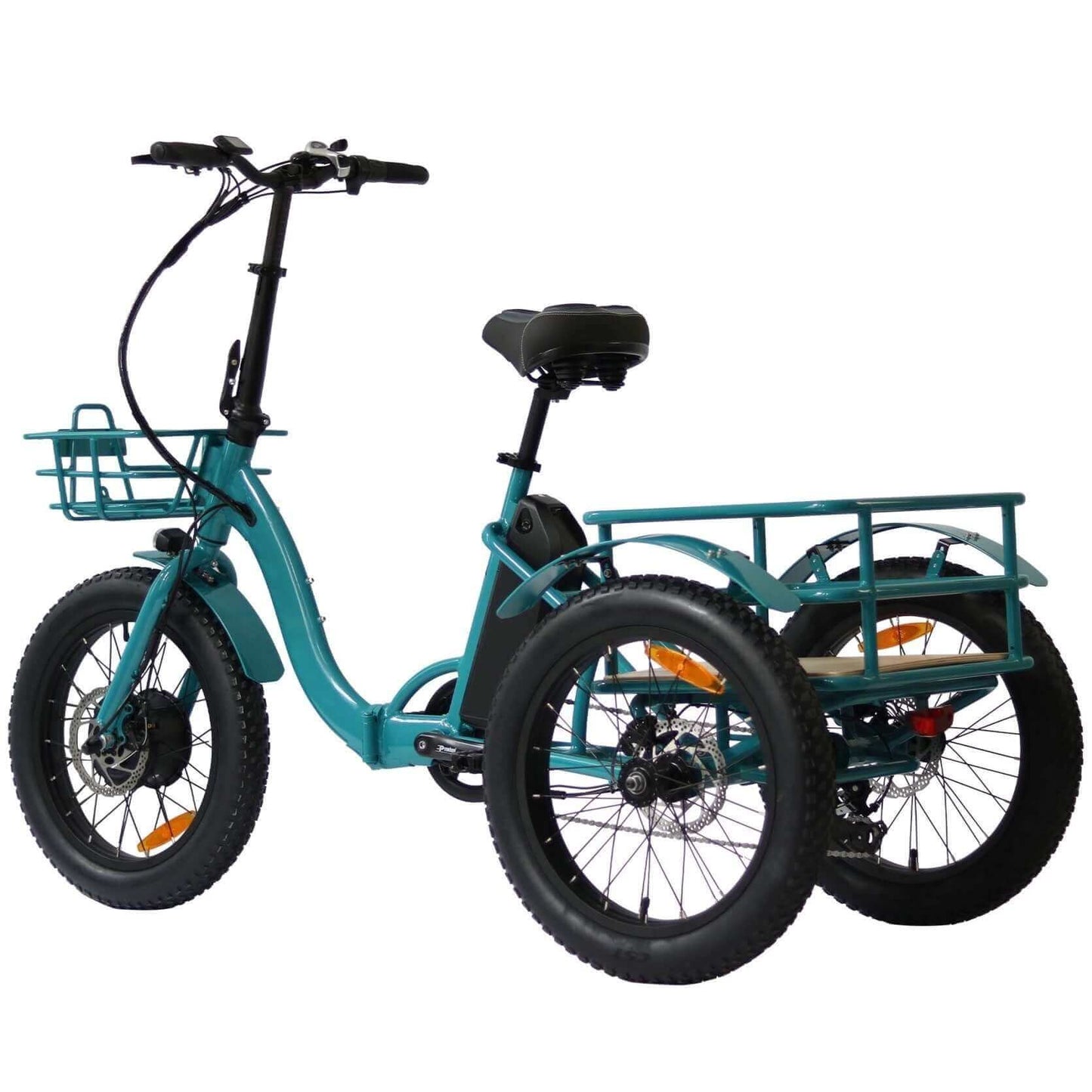 Ebike - Eunorau New-Trike Folding Fat Tire Cargo Electric Tricycle