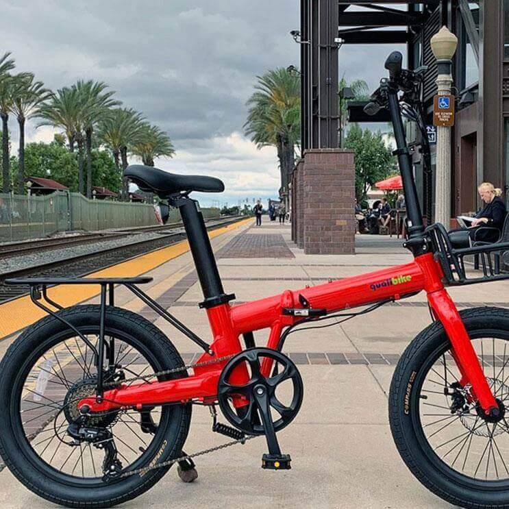 Ebike - Qualisports Dolphin 36V 350W Folding Beach Cruiser Electric Bike