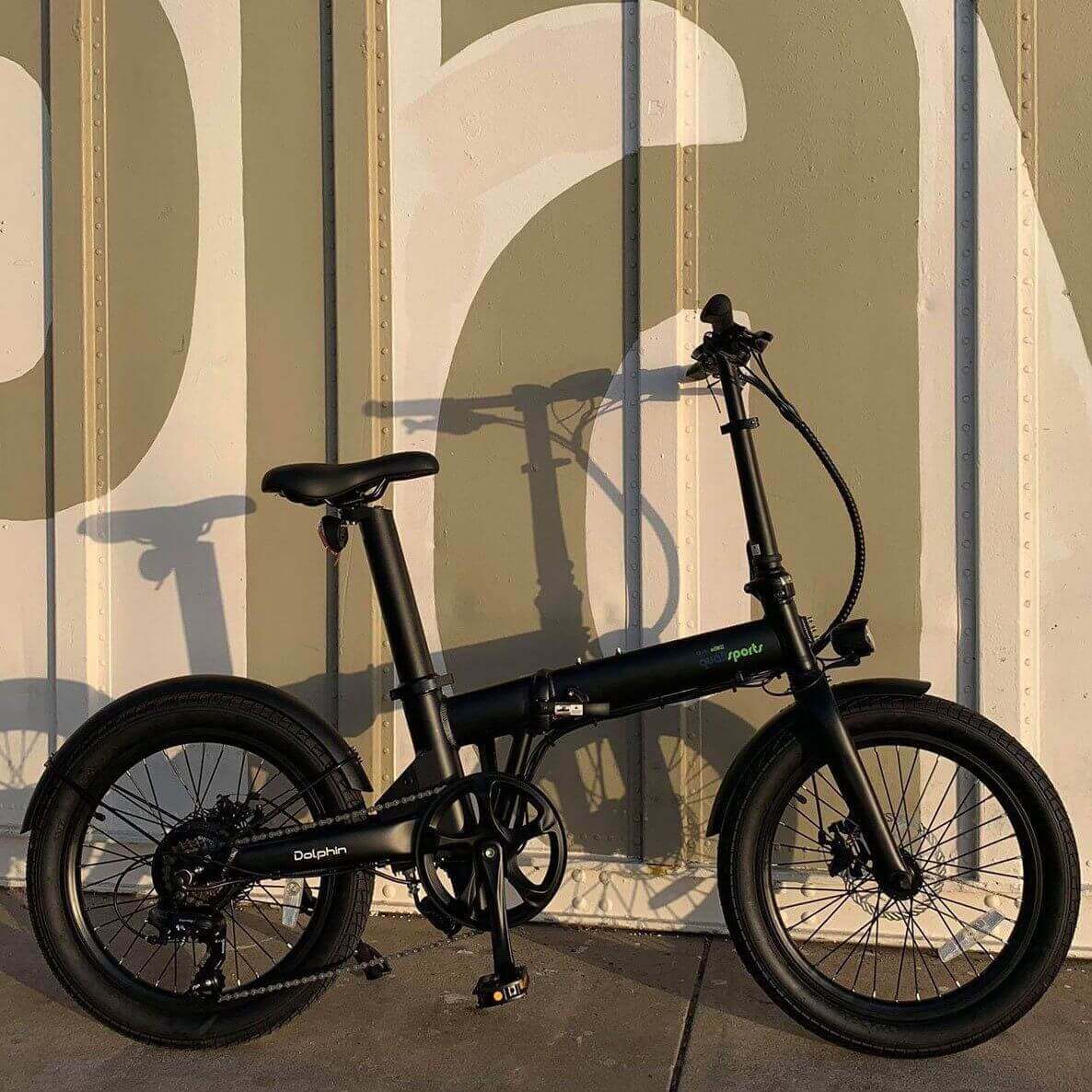 Ebike - Qualisports Dolphin 36V 350W Folding Beach Cruiser Electric Bike