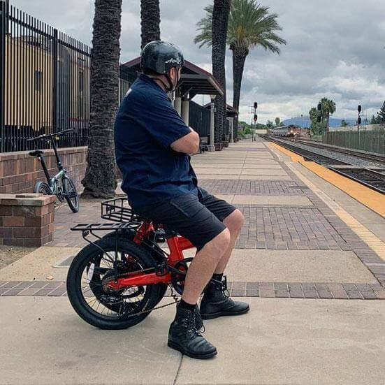 Ebike - Qualisports Dolphin 36V 350W Folding Beach Cruiser Electric Bike