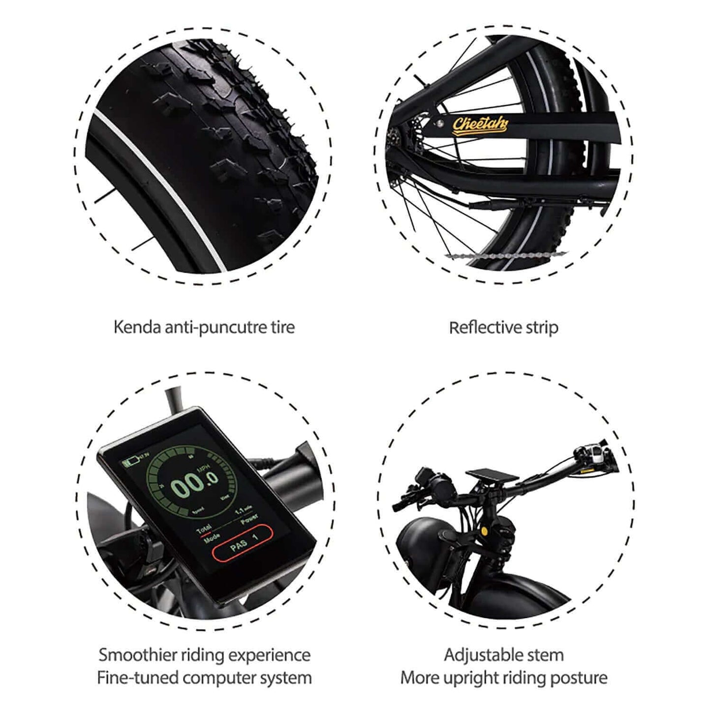 Ebike - Revi Cheetah Plus Cafe Racer 48V 750W Motorcycle E-Bike