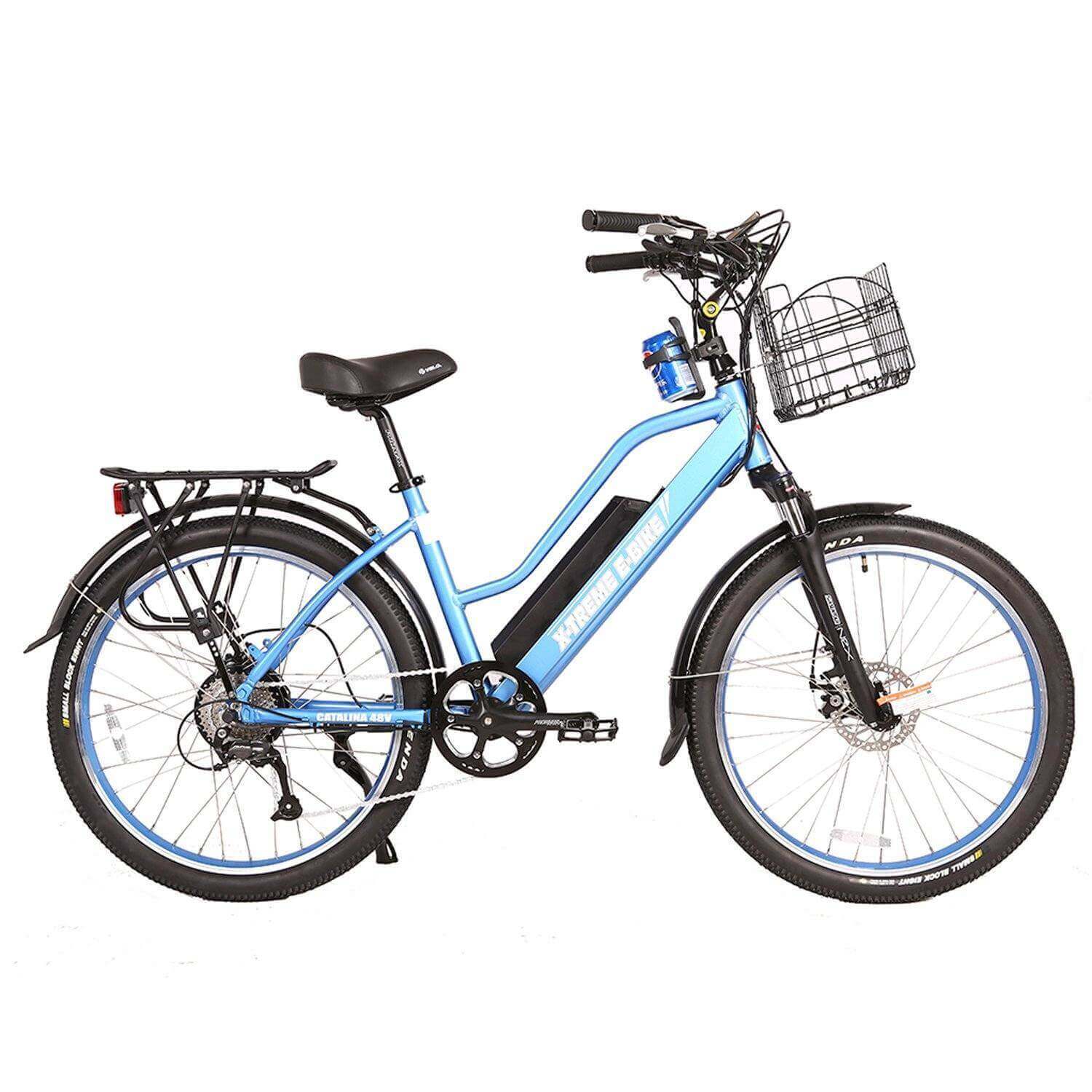 X-Treme Catalina 48 Volt Step-Through Electric Beach Cruiser Blue X-Treme Catalina 48 Volt Step-Through Electric Beach Cruiser Blue