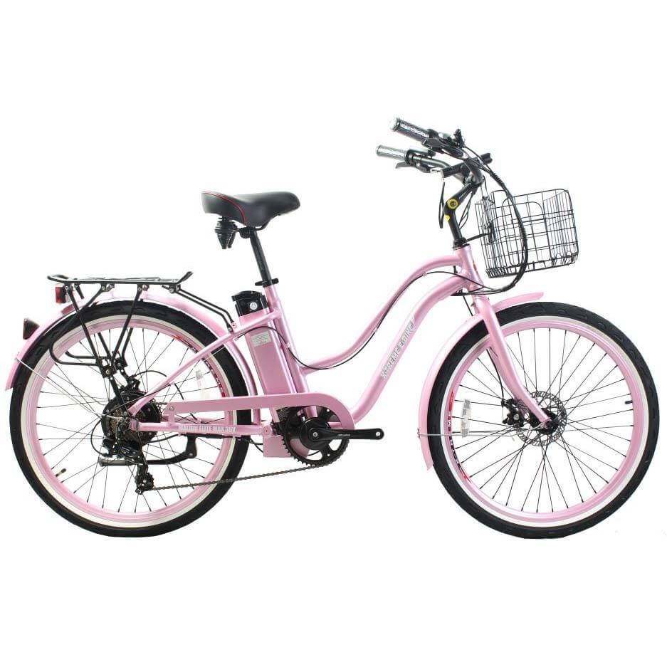 X-Treme Malibu Beach Cruiser Electric Bike Pink Color X-Treme Malibu Beach Cruiser Electric Bike Pink Color