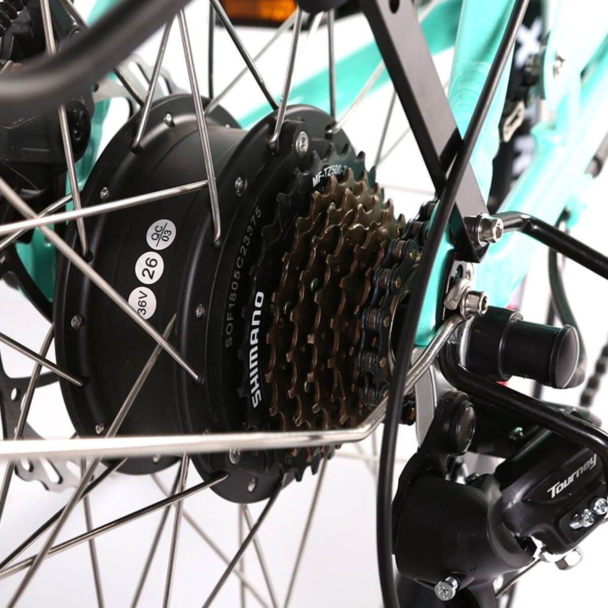 Ebike - X-Treme Malibu Elite 350W Step Through Beach Cruiser Electric Bike