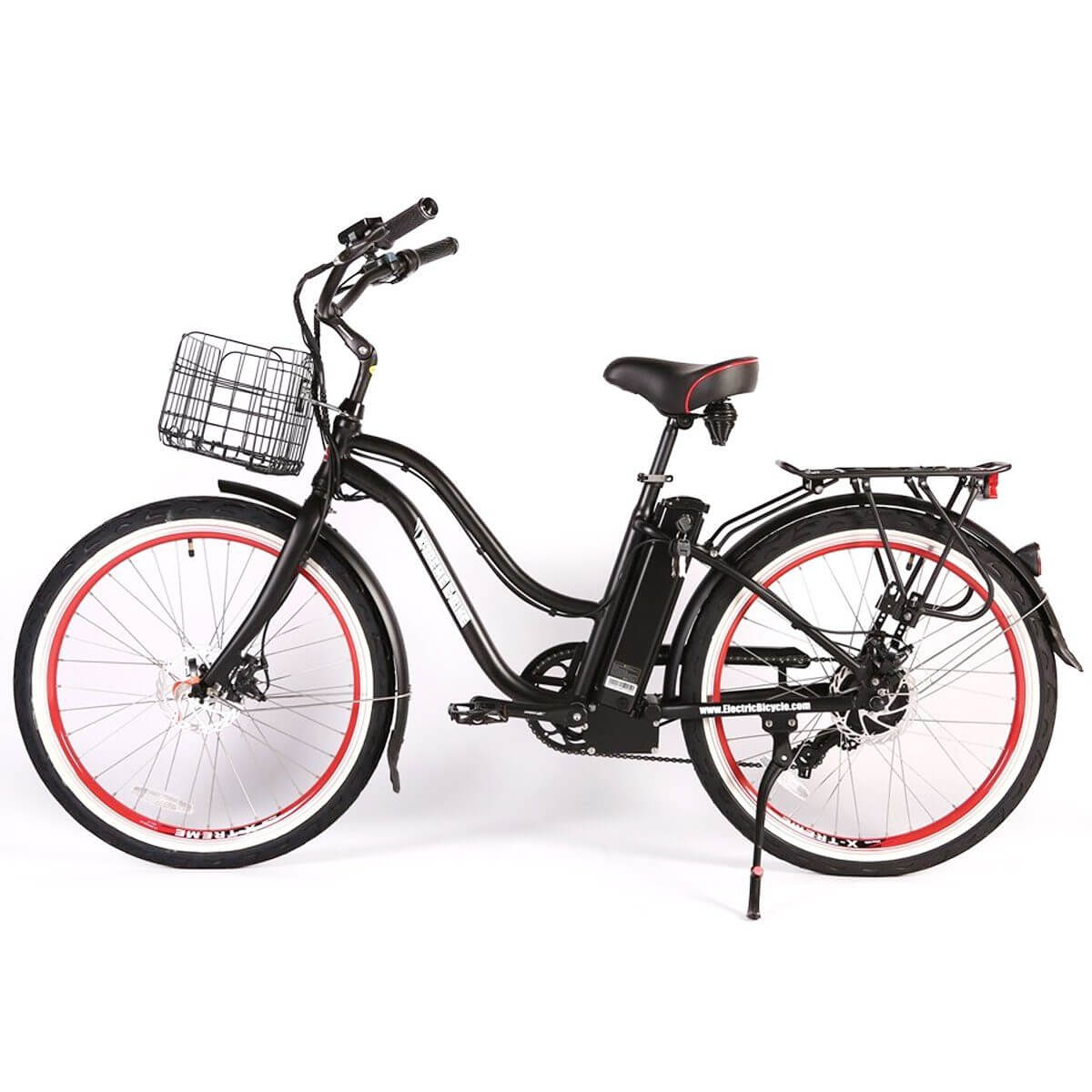 Ebike - X-Treme Malibu Elite 350W Step Through Beach Cruiser Electric Bike