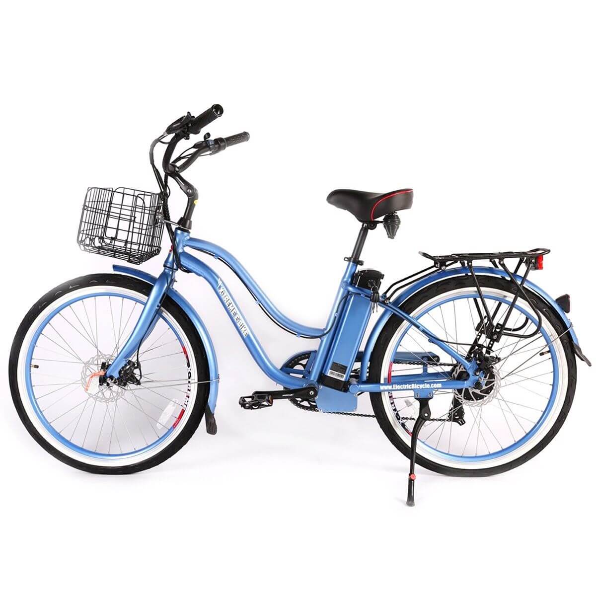 Ebike - X-Treme Malibu Elite 350W Step Through Beach Cruiser Electric Bike