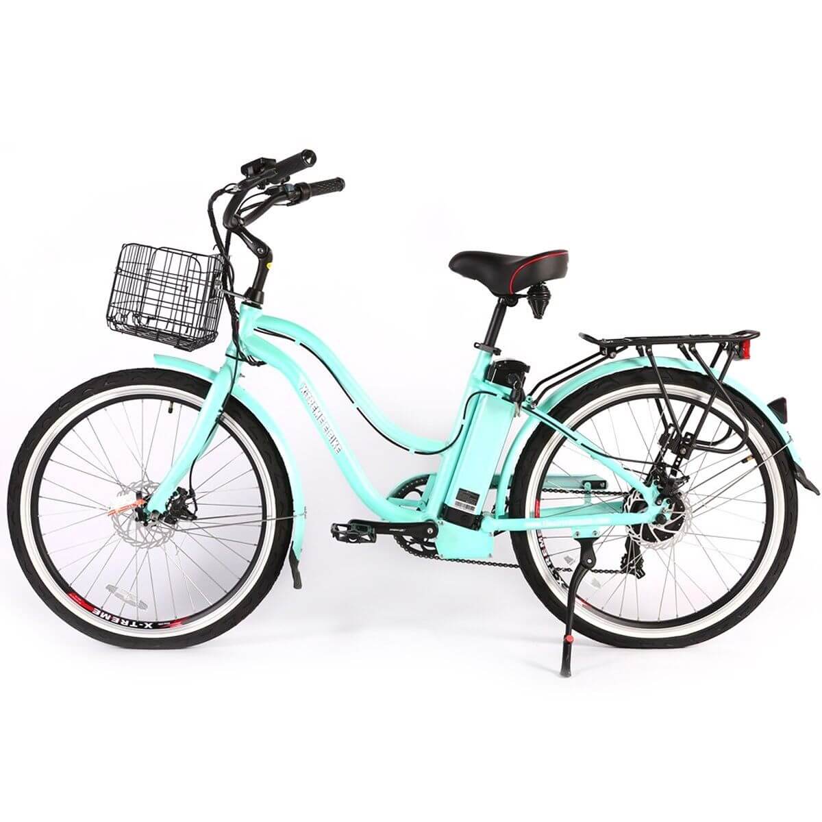 Ebike - X-Treme Malibu Elite 350W Step Through Beach Cruiser Electric Bike