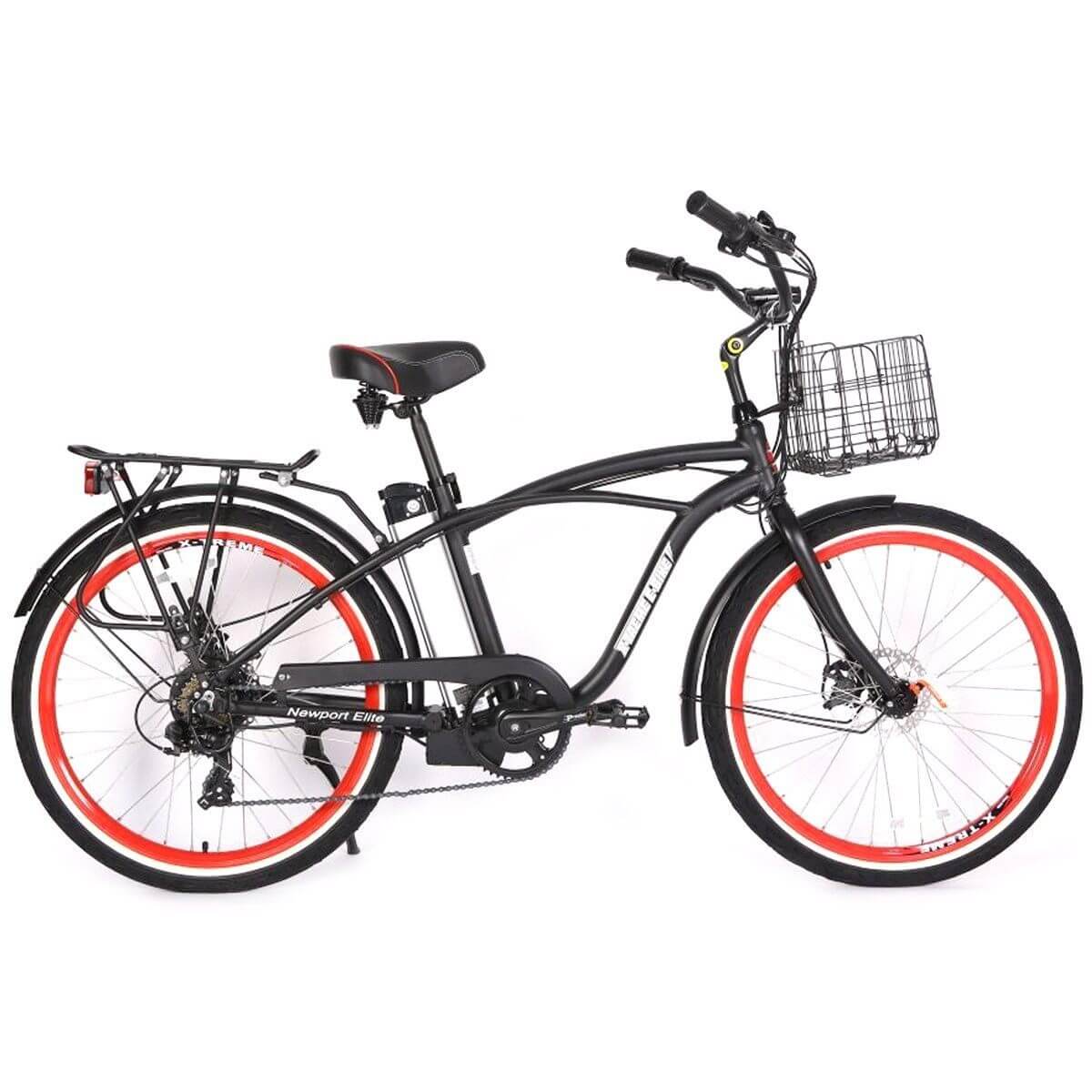 Ebike - X-Treme Newport Elite 300W / 350W Beach Cruiser Electric Bike