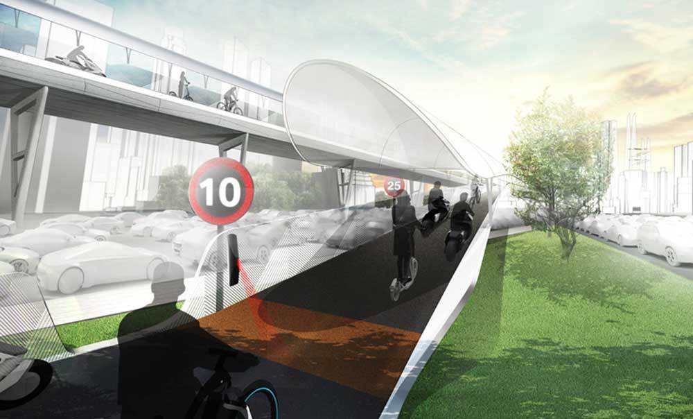 BMW and Shanghai University Design Elevated Highways for E-Bikes