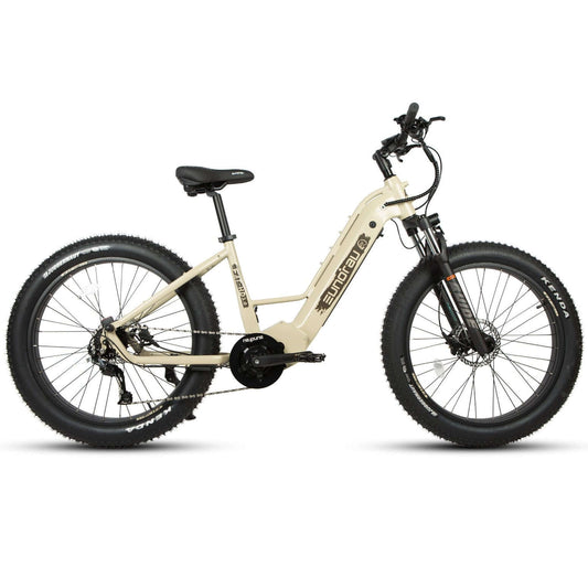 Beige electric bike on a white background