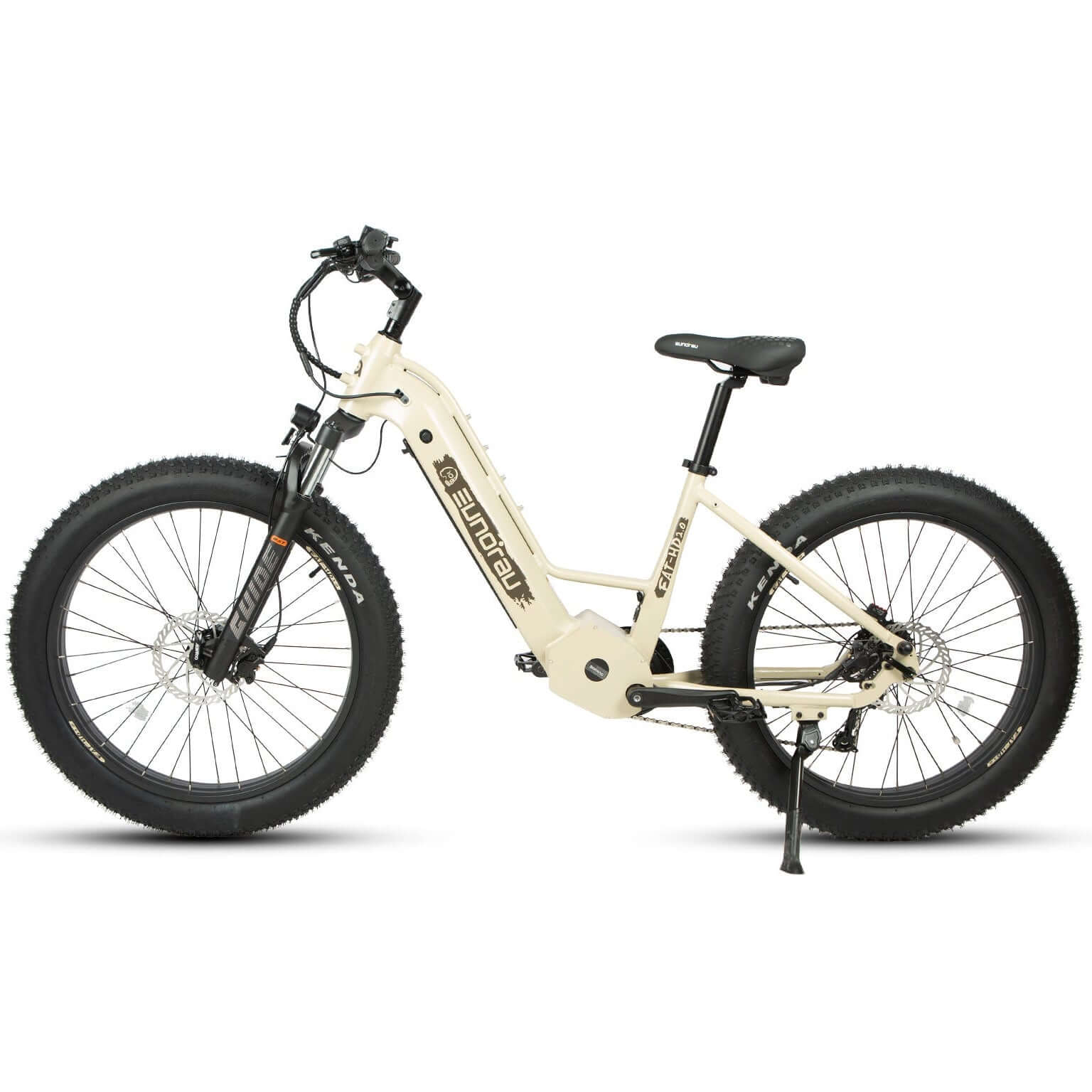 White electric bike on a white background