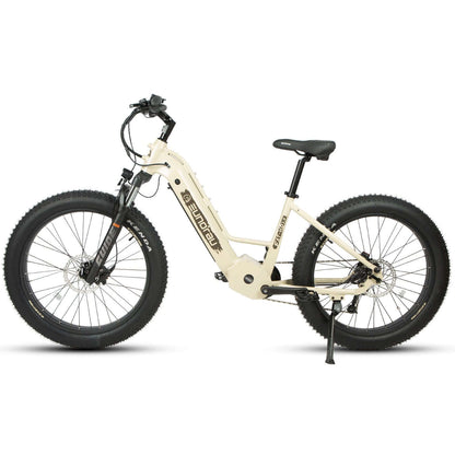 White electric bike on a white background