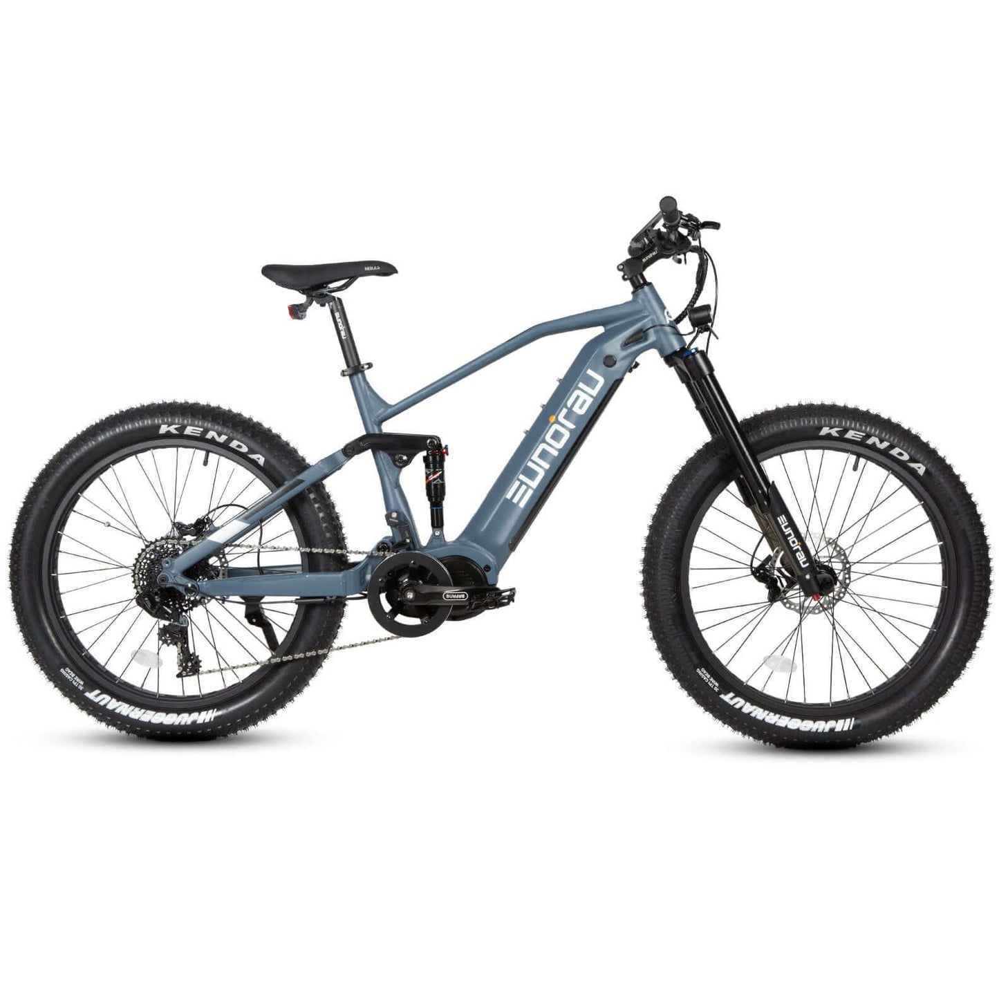 Blue electric bike on a white background