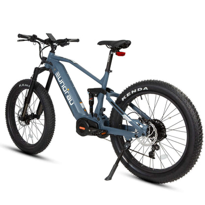 Blue electric bike on a white background