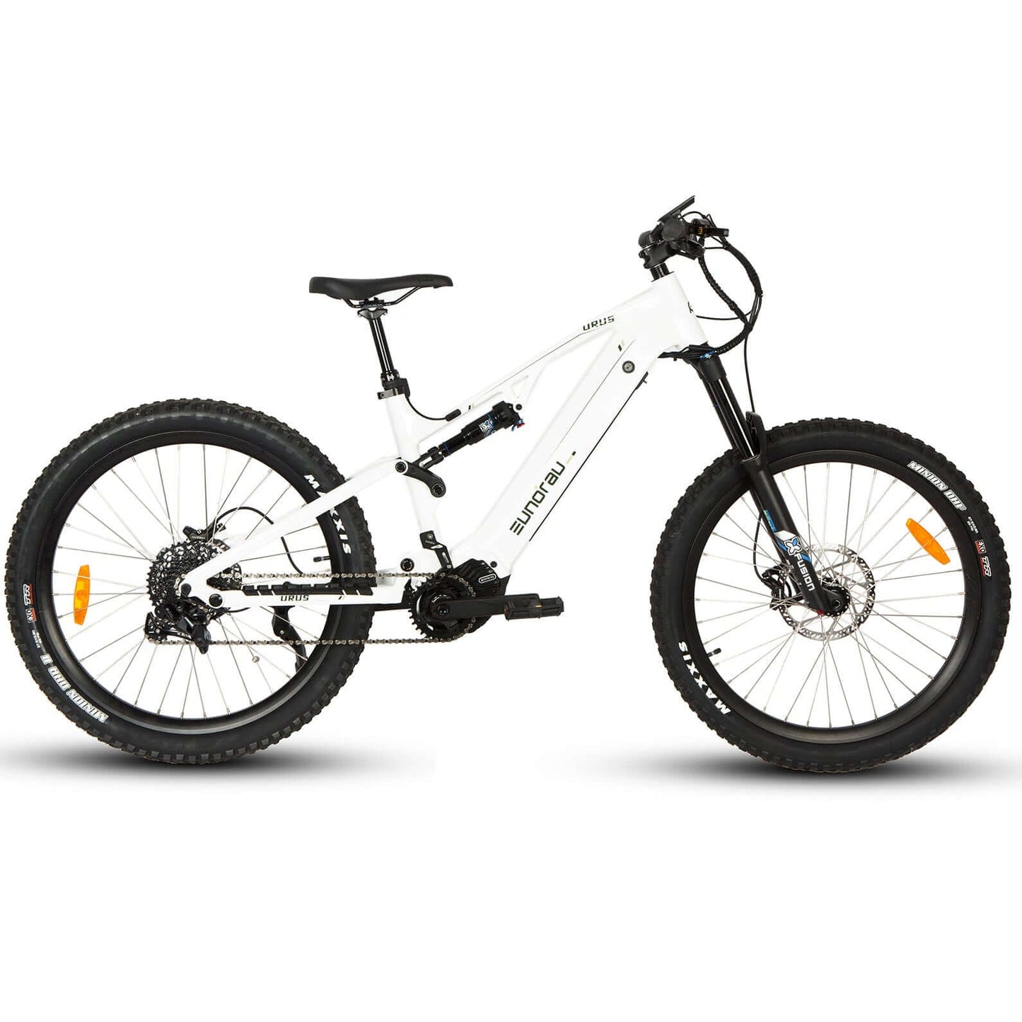 White electric bike on a white background