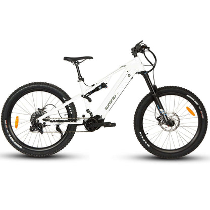 White electric bike on a white background