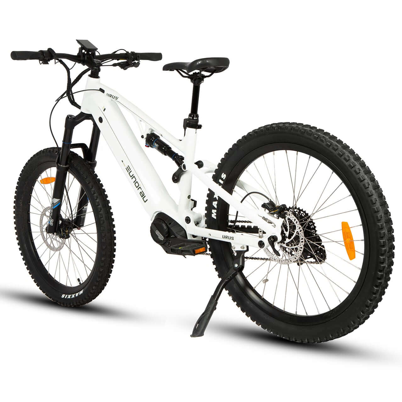 White electric bike on a white background