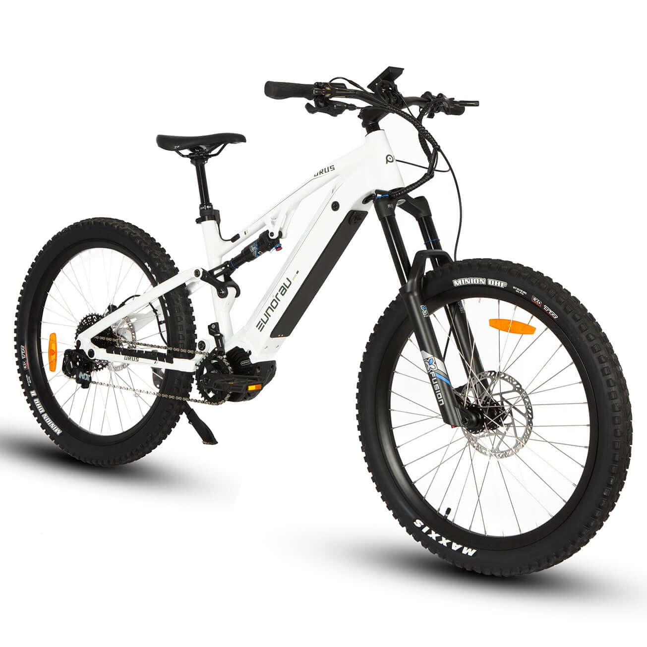 White electric bike on a white background