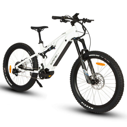 White electric bike on a white background