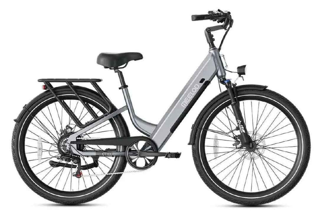 Electric bicycle on a white background