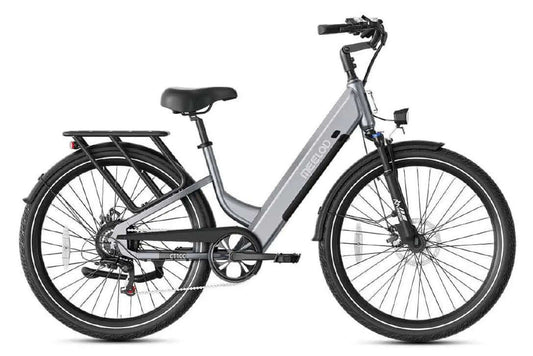 Electric bicycle on a white background