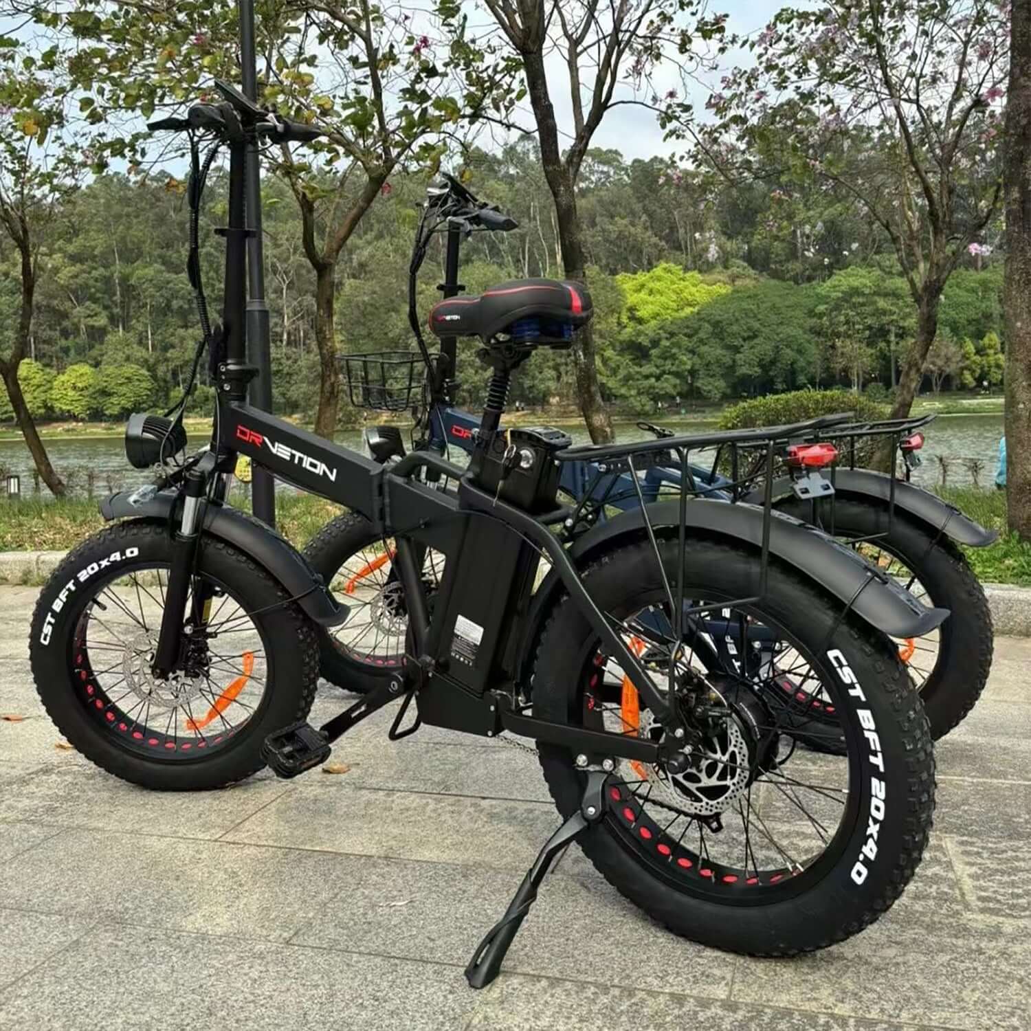 Drvetion AT20 Fat Tire Folding Electric Bike Matte Black 10Ah