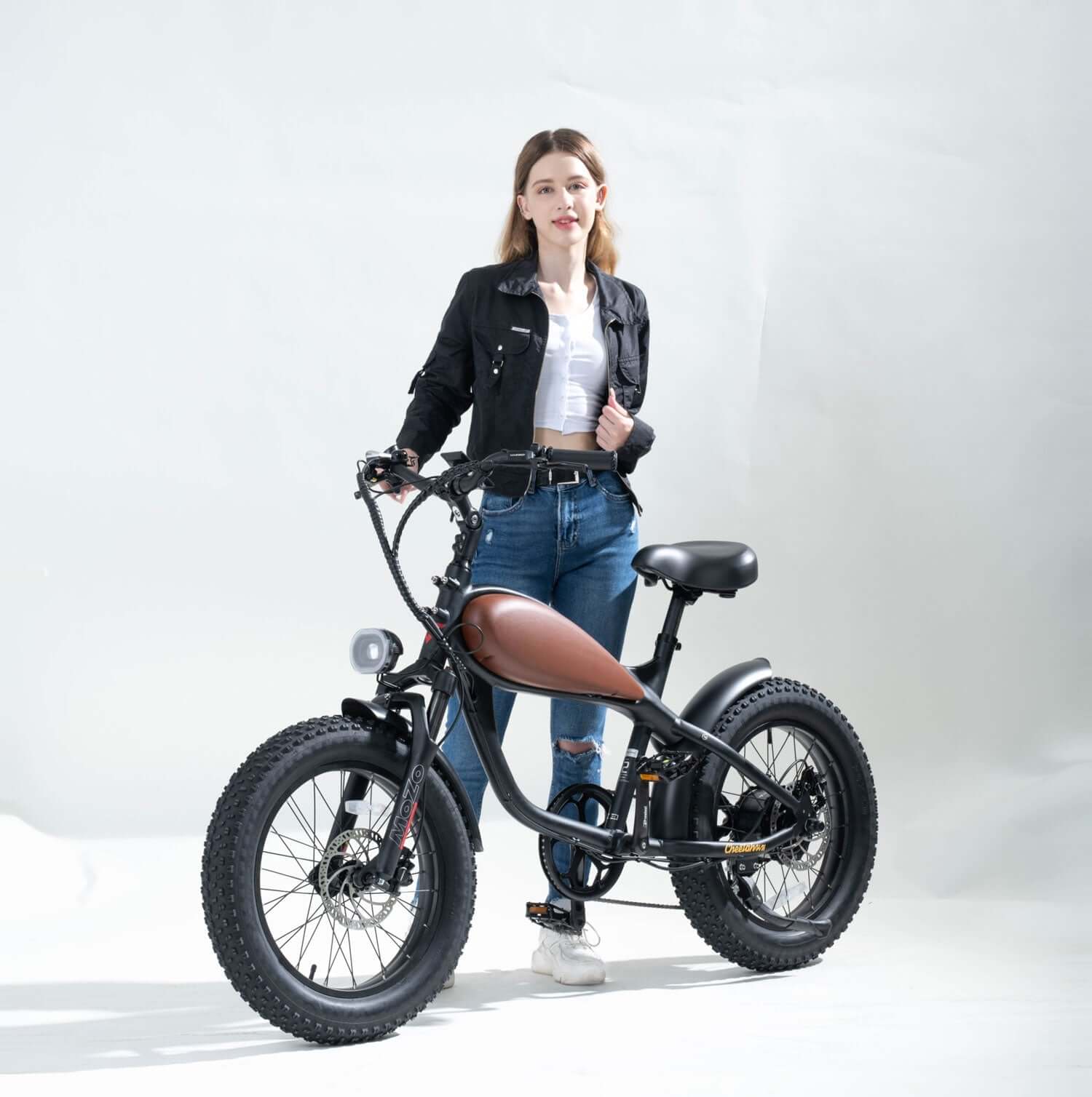 Ebike - Revi Cheetah Cafe Racer Mini Vintage Motorcycle E-Bike