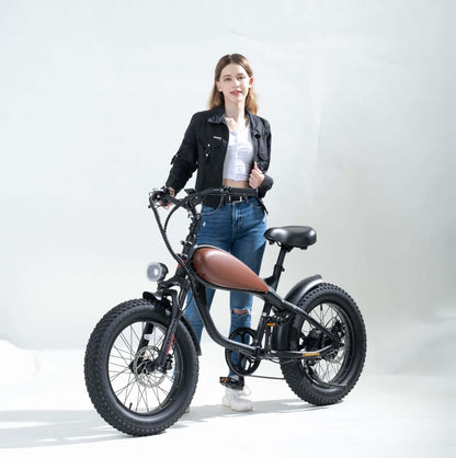 Ebike - Revi Cheetah Cafe Racer Mini Vintage Motorcycle E-Bike