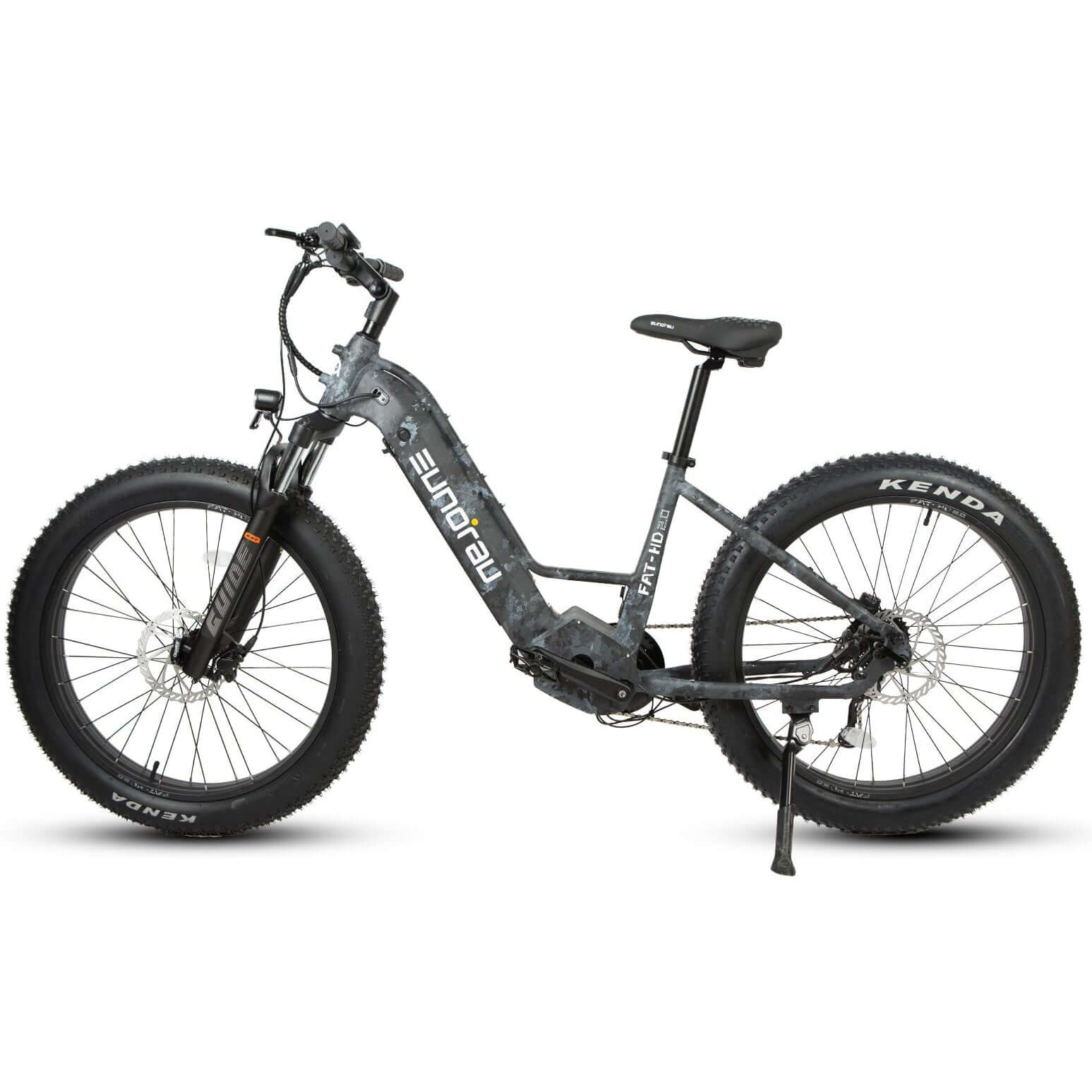 Electric bike with 'Sunra' branding on a white background