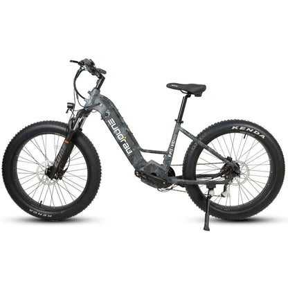 Electric bike with 'Sunra' branding on a white background