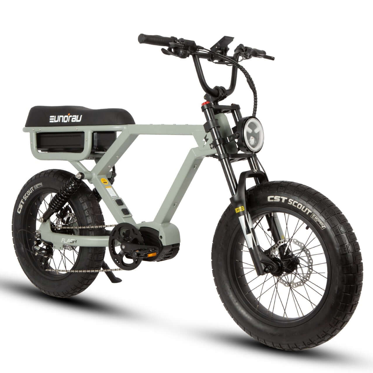 Electric bike with a white background