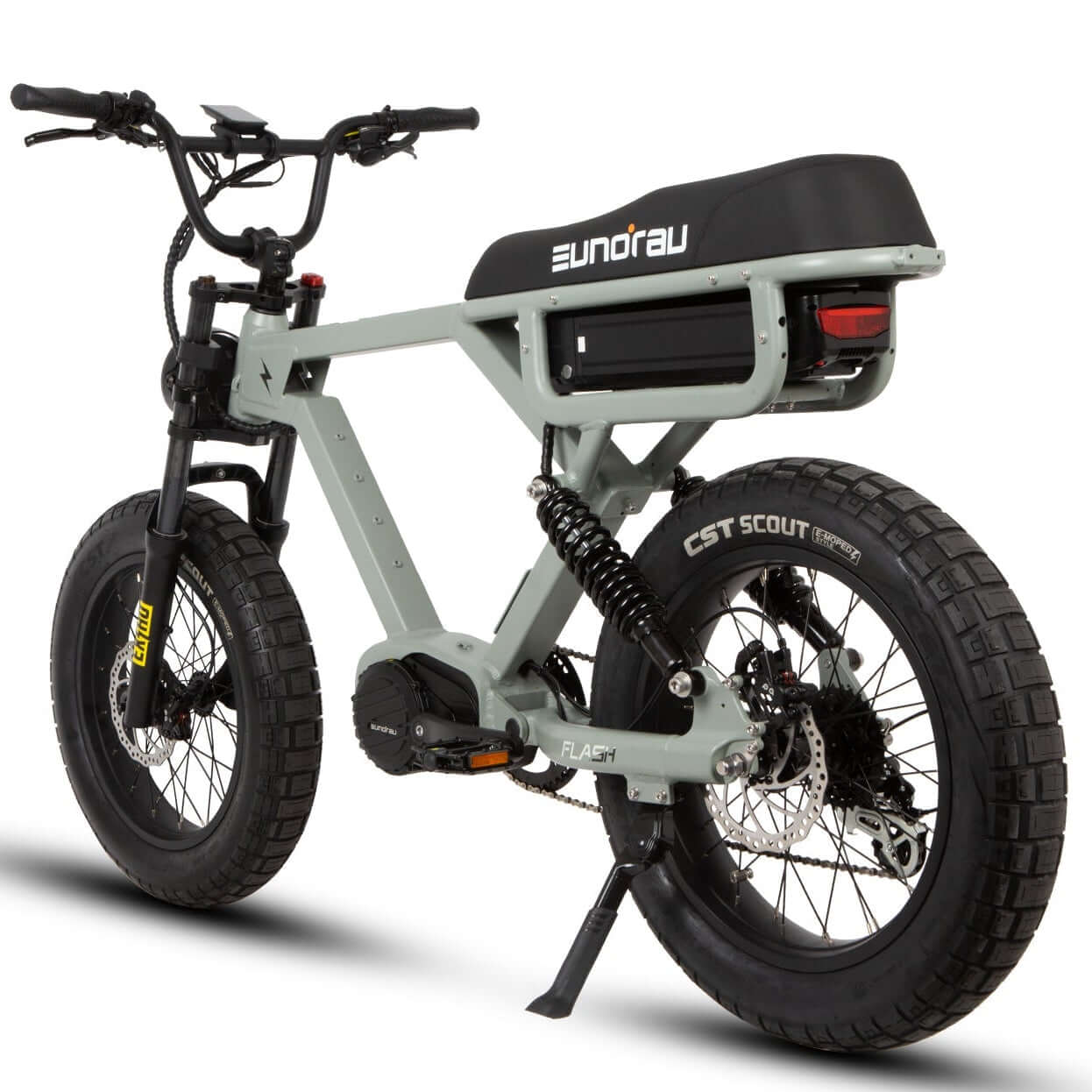 Electric bike with 'Sundou' branding on a white background