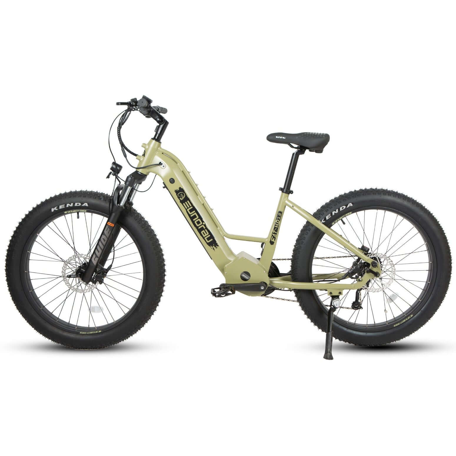 Beige electric bike on a white background