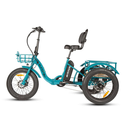 Eunorau New-Trike Folding Fat Tire Cargo Electric Tricycle