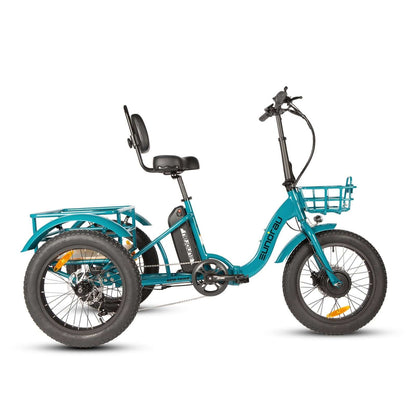 Eunorau New-Trike Folding Fat Tire Cargo Electric Tricycle